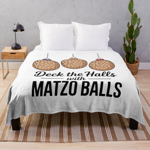 Item preview, Matzo Ball Ornament Set – Jewish Holiday Chanukah Hannukah Festival Humor “Deck The Halls with Matzo Balls” designed and sold by WSPrintCrafter.