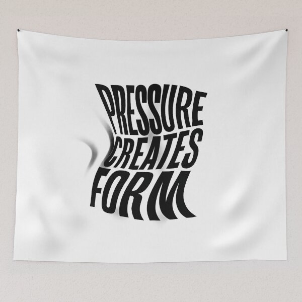 Item preview, Pressure Creates Form - Abstract Typography Art designed and sold by MKreative Studio.
