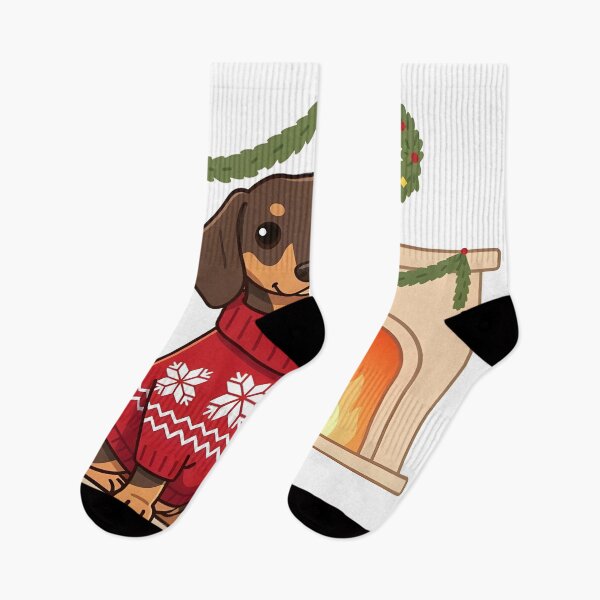 Item preview, Cozy Nordic Christmas Dachshund designed and sold by Uglyandcute.