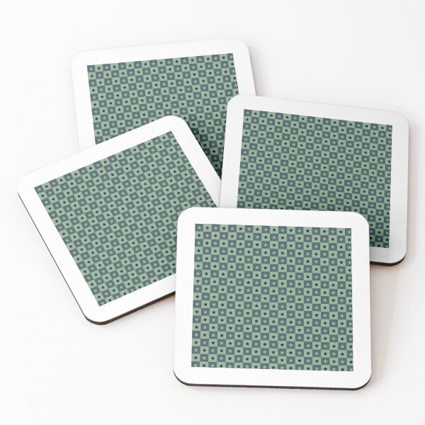 Item preview, Contemporary Green Checkered Grid Abstract Geometric Shape Pattern for Trendy Decor designed and sold by RoyalStarsPatts.
