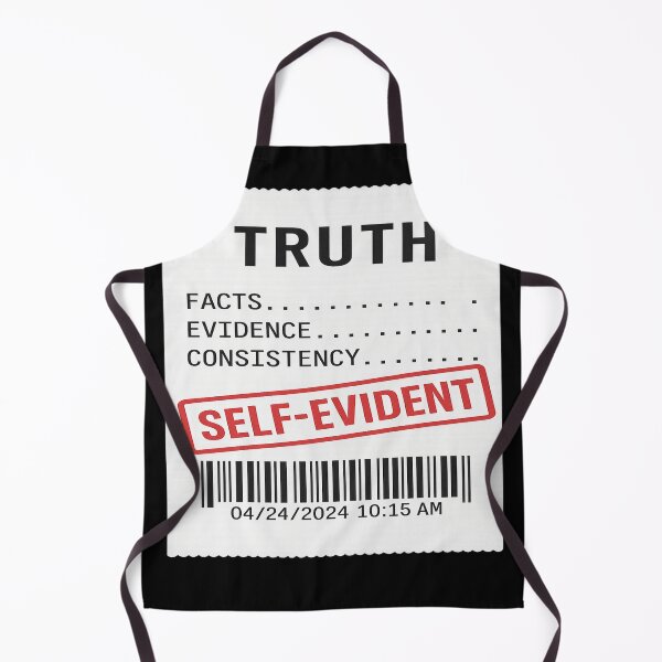 Item preview, TRUTH Receipt Tee – Facts Evidence Consistency – SELF-EVIDENT Stamp designed and sold by POD DYNASTY.
