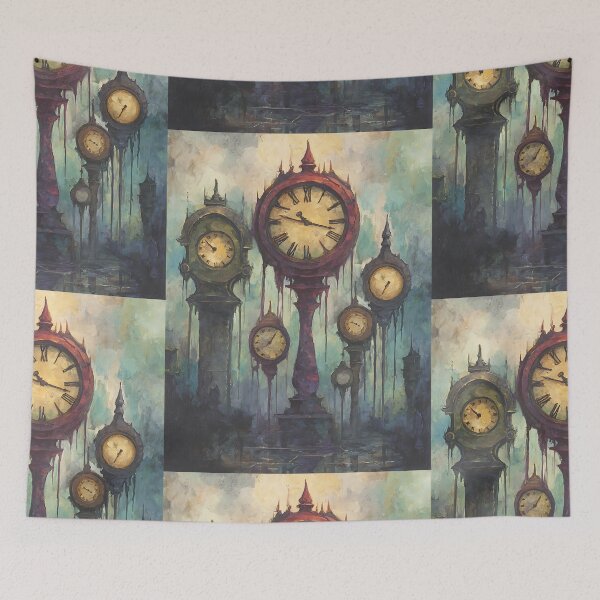 Item preview, Surreal Melting Clocks Abstract Art designed and sold by bapupa.