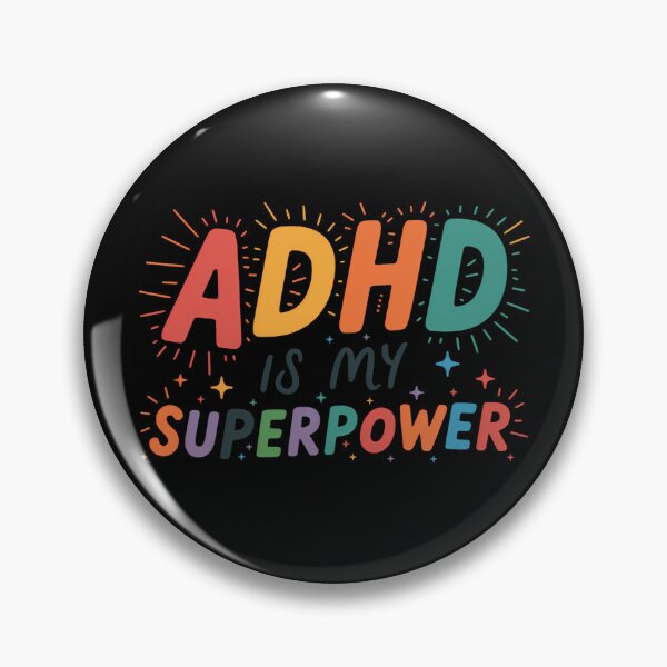 Item preview, ADHD Is My Superpower – Simple Colorful Neurodiversity Sticker designed and sold by Suzy Perez Art.