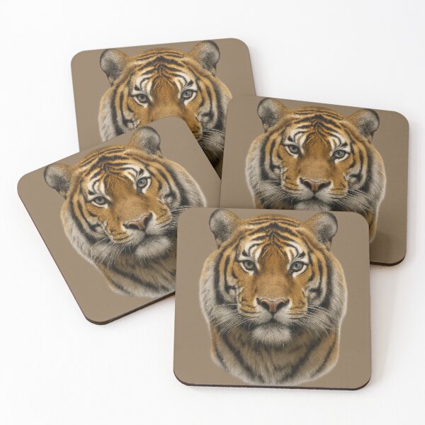 Item preview, Tiger Wildlife Portrait Artwork – Realistic Tiger Face Illustration designed and sold by BROHLine Studio.