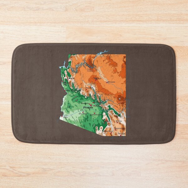 Item preview, Vintage Arizona Map, Grand Canyon State Topography and Cities designed and sold by mashmosh.
