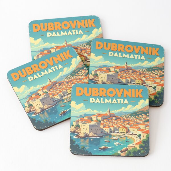 Item preview, Dubrovnik, Croatia: Vintage-Style Painterly Travel Poster designed and sold by LSVart.