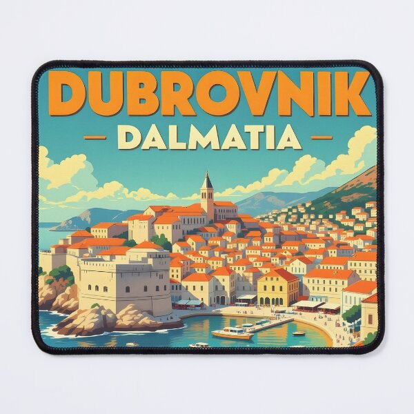 Item preview, Dubrovnik, Croatia: Vintage-Style Painterly Travel Poster designed and sold by LSVart.