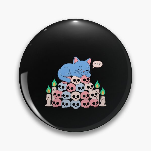 Item preview, Transgender Kawaii Cat on Skulls Subtle LGBT Pride  designed and sold by MarryIsMonth.