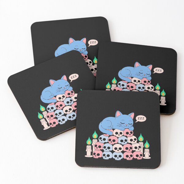 Item preview, Transgender Kawaii Cat on Skulls Subtle LGBT Pride  designed and sold by MarryIsMonth.