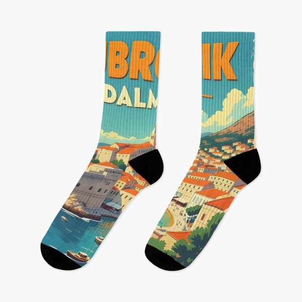 Item preview, Dubrovnik, Croatia: Vintage-Style Painterly Travel Poster designed and sold by LSVart.