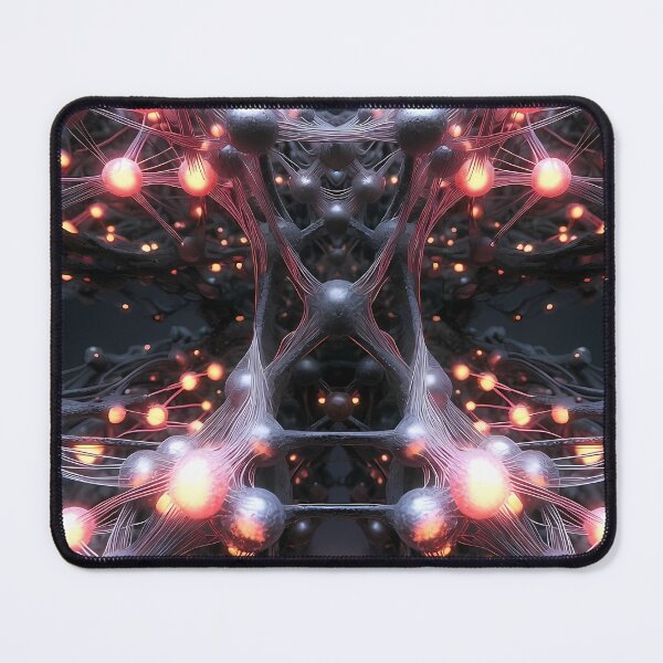 Item preview, Scifi Theme Reddish Orange Purple Texture of Asymmetrical Glowing Biological Neuron Synapses (image size 7840x11680) designed and sold by Digital-Davinci.