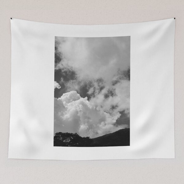 Item preview, Clouds Over Landscape Black and White Photographic Print designed and sold by Mother-Nature65.