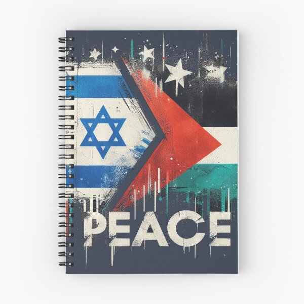 Aperçu de l'œuvre Paix entre les drapeaux — Unité Israël-Palestine créée et vendue par denip.