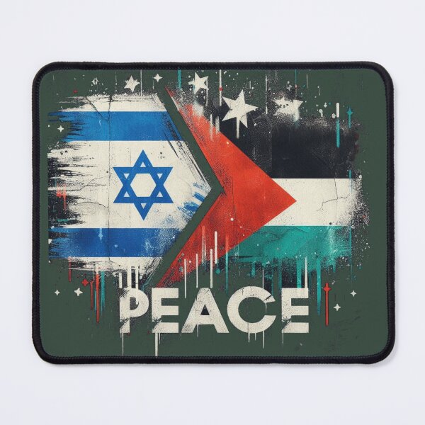 Item preview, Peace Between Flags — Israel & Palestine Unity designed and sold by denip.