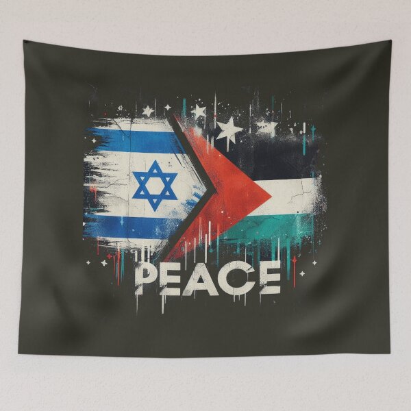 Item preview, Peace Between Flags — Israel & Palestine Unity designed and sold by denip.