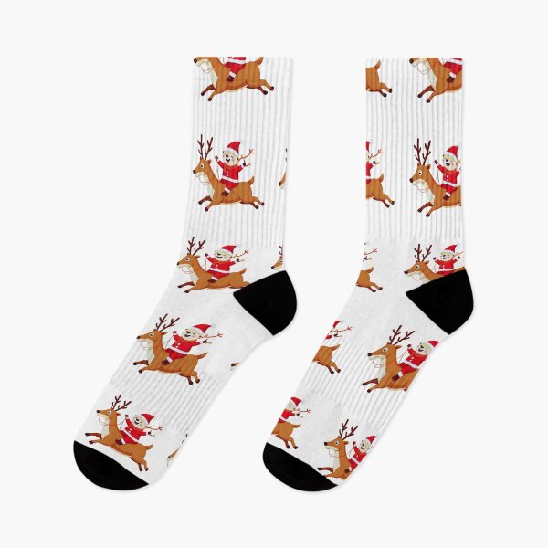Item preview, Otterly Merry Christmas – Otter Riding Santa’s Reindeer designed and sold by Otterly Cute.