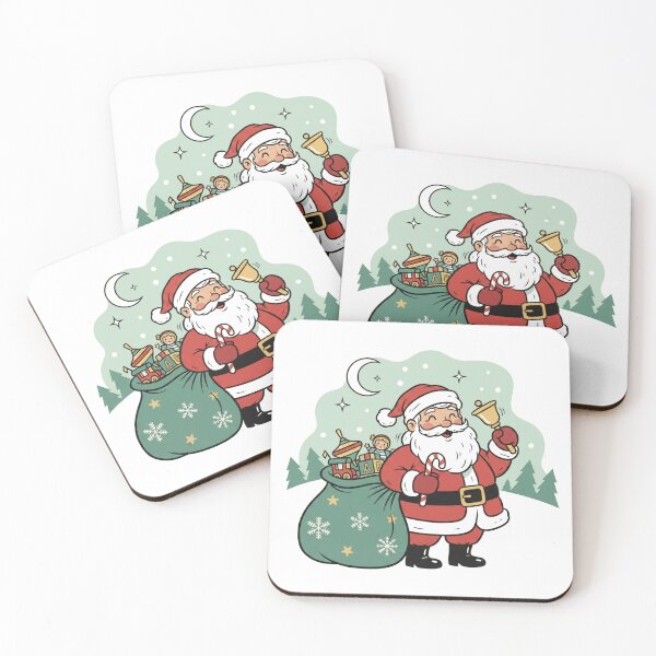 Item preview, Jolly Santa Claus with Toy Sack and Christmas Bell designed and sold by Owcomm.