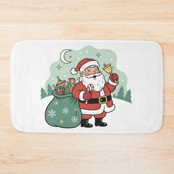 Item preview, Jolly Santa Claus with Toy Sack and Christmas Bell designed and sold by Owcomm.