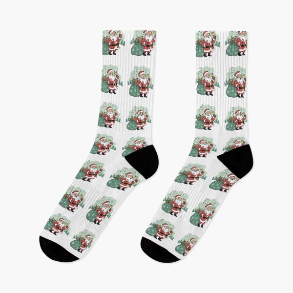 Item preview, Jolly Santa Claus with Toy Sack and Christmas Bell designed and sold by Owcomm.