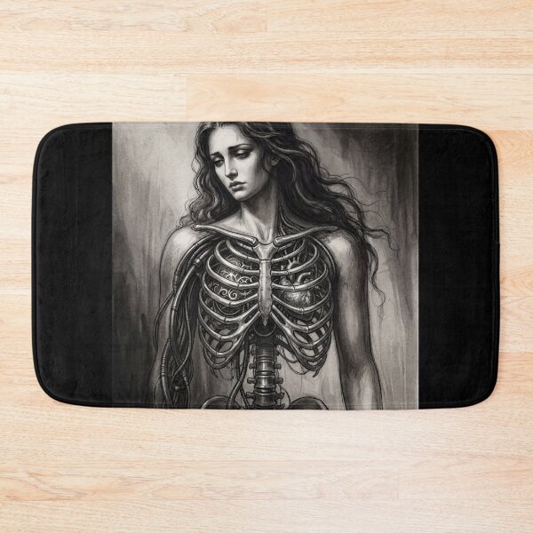 Item preview, Scifi Biomechanical portrait of a beautiful woman pinup art designed and sold by Vintage Designs +.