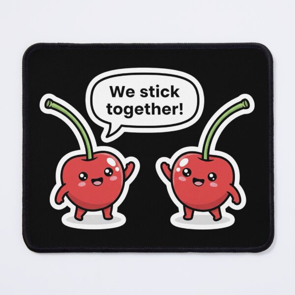 Item preview, Cute Cherry Couple – We Stick Together designed and sold by Whisky1111.