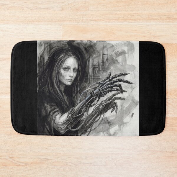 Item preview, Scifi Biomechanical portrait of a beautiful woman pinup art designed and sold by Vintage Designs +.