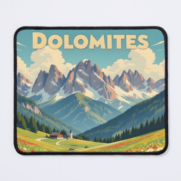 Item preview, Dolomites, Italy: Vintage-Style Painterly Travel Poster designed and sold by LSVart.