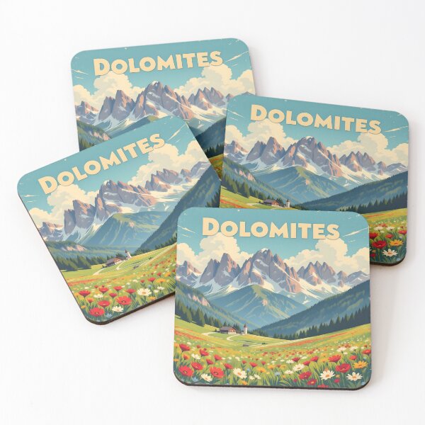 Item preview, Dolomites, Italy: Vintage-Style Painterly Travel Poster designed and sold by LSVart.
