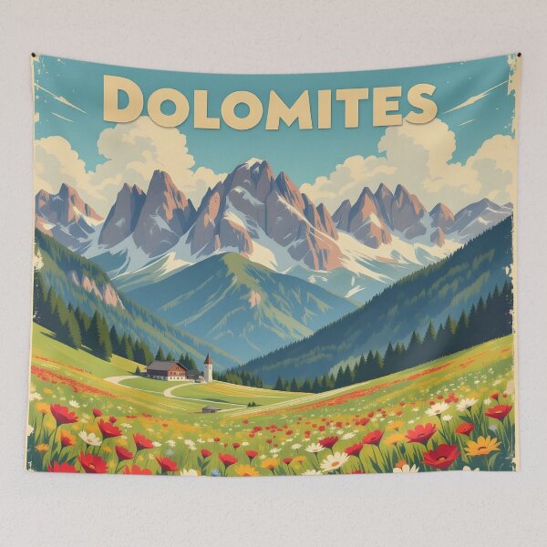 Item preview, Dolomites, Italy: Vintage-Style Painterly Travel Poster designed and sold by LSVart.