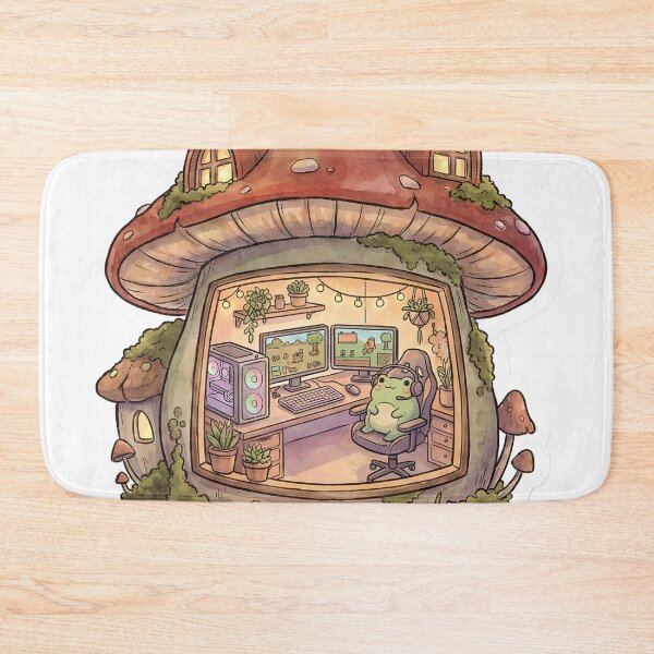 Item preview, Cozy Mushroom Cottage Gaming Setup designed and sold by StickyGuys.