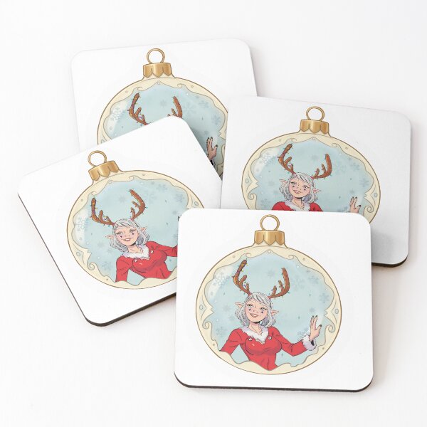 Item preview, “Festive Flirt — Christmas Ornament Art” designed and sold by SKETCHYDECISION.