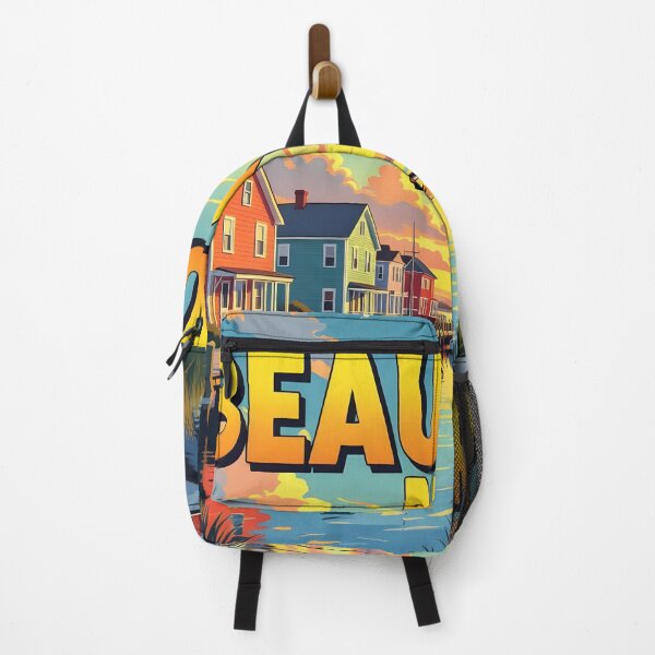 Item preview, Beaufort, North Carolina, USA: Vintage-Style Painterly Travel Poster designed and sold by LSVart.