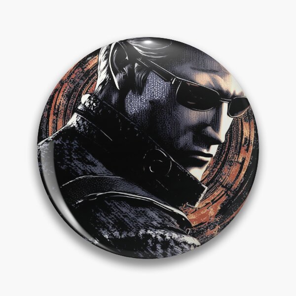 Item preview, Albert Wesker Resident Evil RE Villain Umbrella Corporation Sunglasses Superhuman Virus Uroboros Chris Redfield Jill Valentine Fan Art Portrait Poster T-Shirt Sticker Gift designed and sold by Senpaiwaves.