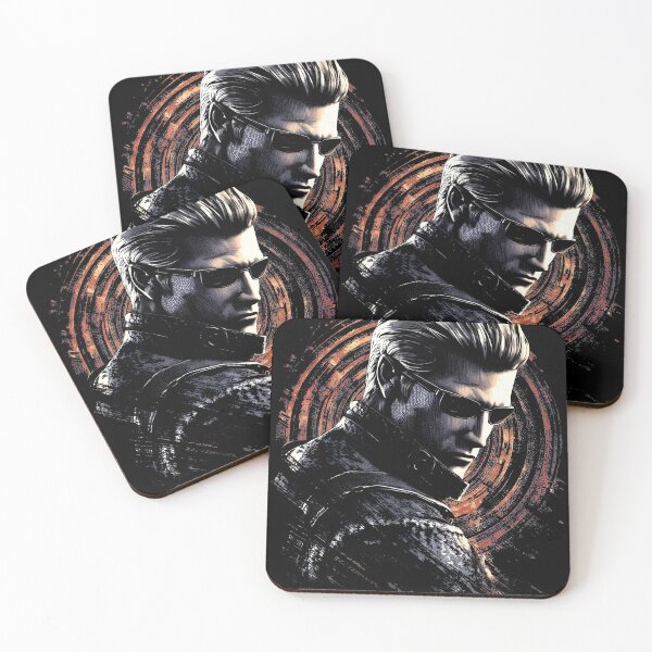 Item preview, Albert Wesker Resident Evil RE Villain Umbrella Corporation Sunglasses Superhuman Virus Uroboros Chris Redfield Jill Valentine Fan Art Portrait Poster T-Shirt Sticker Gift designed and sold by Senpaiwaves.