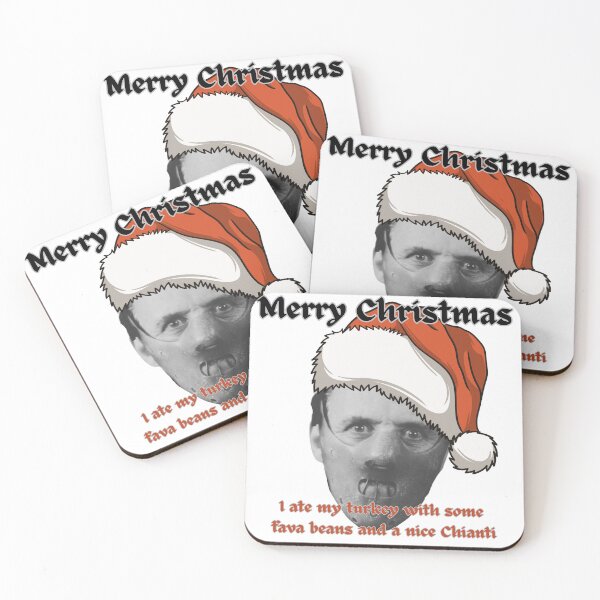 Item preview, Merry Christmas - Hannibal Lecter - fava beans - red designed and sold by TheRubberOnion.