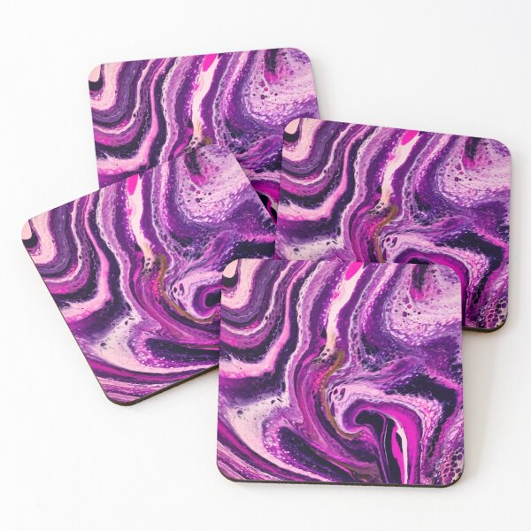 Item preview, Amethyst Waves - Acrylic Paint Pour Art  designed and sold by ArtisticLynnsanity.