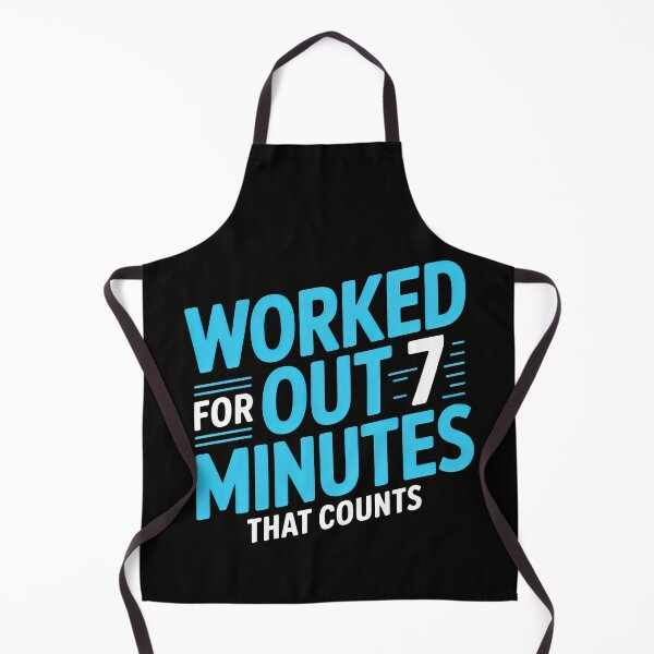 Item preview, Worked Out for 7 Minutes That Counts Design with Motivational Fitness Quote and Blue Typography designed and sold by SplashTastic.