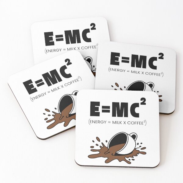 Item preview, E = mc² (Energy = Milk × Coffee²) designed and sold by Dondonmart.