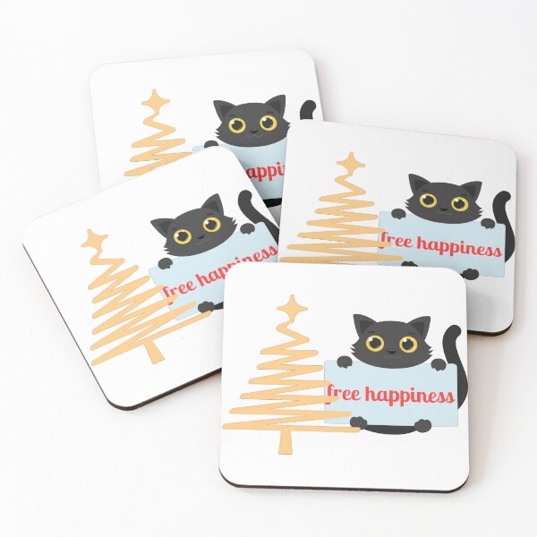 Item preview, Cute Black Cat Holding A Happiness Sign - Happy New Year Black Cat designed and sold by Contam_ZY.