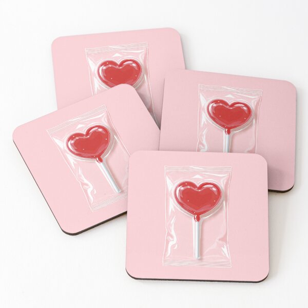 Item preview, Red Heart Lollipop – Valentine Candy Illustration designed and sold by Verycutethings.