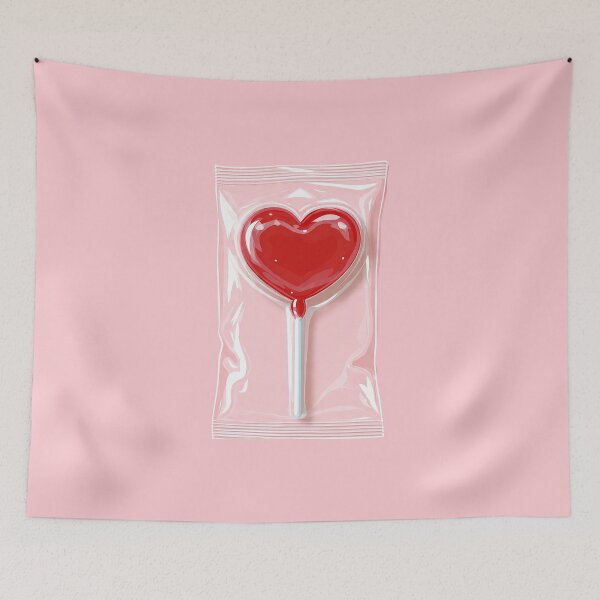 Item preview, Red Heart Lollipop – Valentine Candy Illustration designed and sold by Verycutethings.