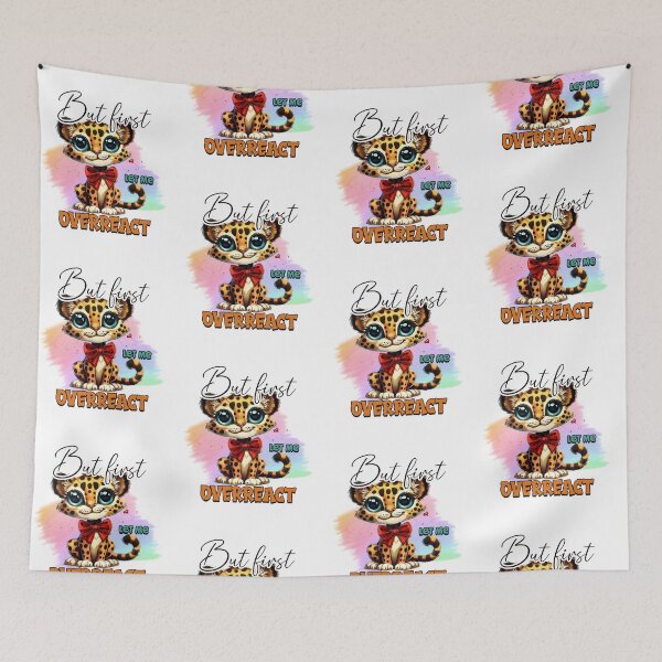 Item preview, Cute Leopard Cartoon Meme Illustration designed and sold by LunaPixelStudio.