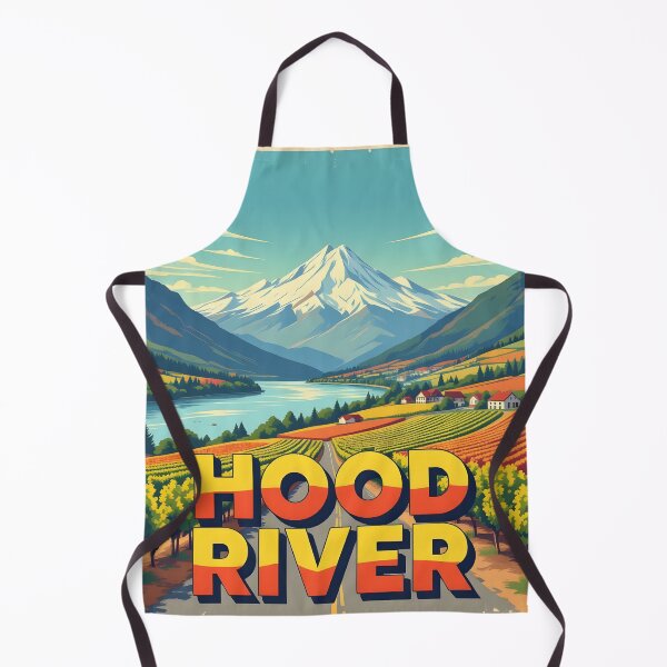 Item preview, Hood River, Oregon, USA: Vintage-Style Painterly Travel Poster designed and sold by LSVart.
