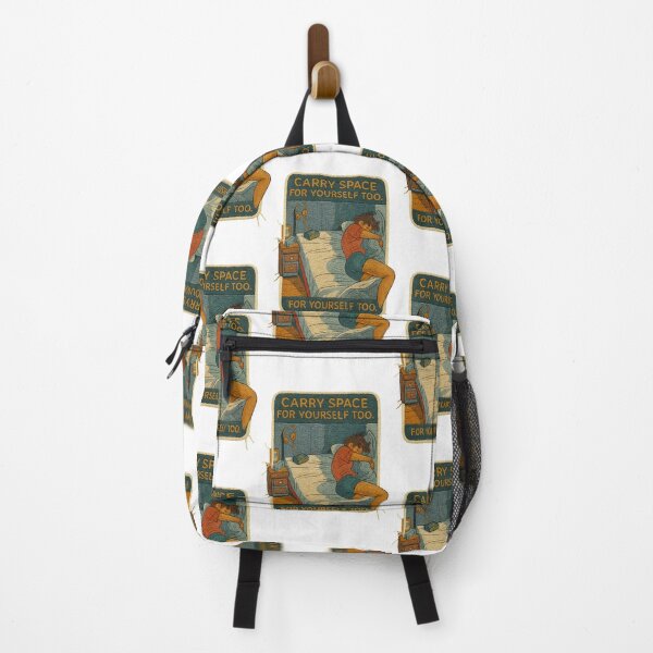 Item preview, Carry Space for Yourself Too – Hand-Embroidered Rest & Healing Sticker Art designed and sold by Gurjeetpixelart.