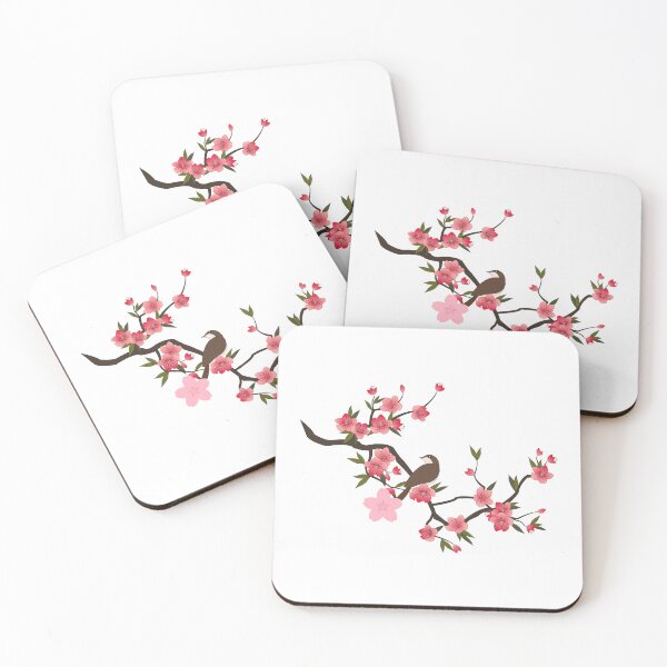Item preview, Bird on Sakura – Oriental Cherry Blossom Art designed and sold by Fouziaart08.