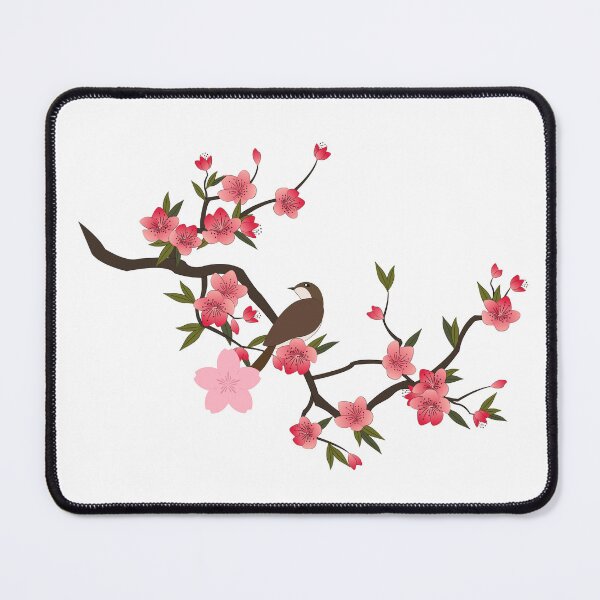 Item preview, Bird on Sakura – Oriental Cherry Blossom Art designed and sold by Fouziaart08.