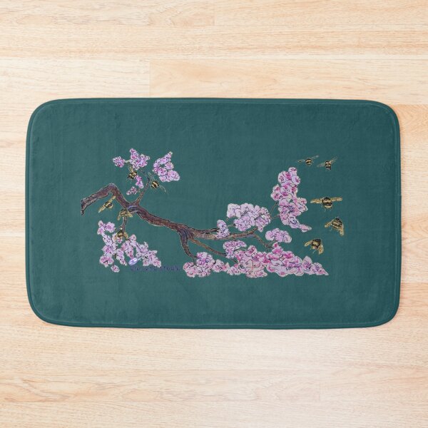 Item preview, Cherry blossoms and bumblebees designed and sold by bibiwildstudio.
