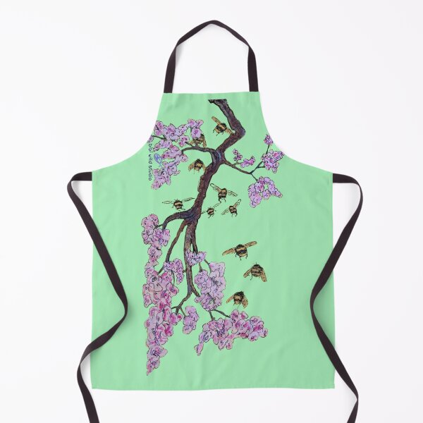 Item preview, Cherry blossoms and bumblebees designed and sold by bibiwildstudio.
