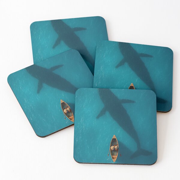 Item preview, Whale Beneath Rowboat Surreal Ocean Photography Minimalist Nature Art designed and sold by Trend Pixel Co..