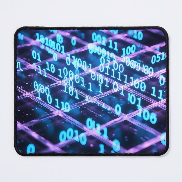 Item preview, Futuristic Glowing Blue Digital Numbers Grid Pattern (image size 7840x11680) designed and sold by Digital-Davinci.
